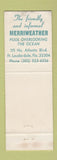 Matchbook Cover - Merriweather Hotel Fort Lauderdale FL