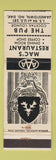 Matchbook Cover - Mac's Restaurant Jamestown ND