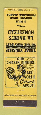 Matchbook Cover - La Raine's Homestead Fairbanks AK