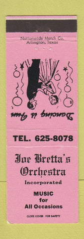 Matchbook Cover - Joe Bretta's Ochestra Music