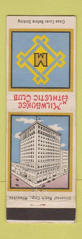 Matchbook Cover - Milwaukee WI Athletic Club