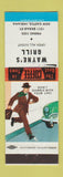 Matchbook Cover - Wayne's Grill New Castle IN