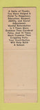 Matchbook Cover - West Suburban Association for Retarded Children Lombard IL