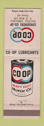 Matchbook Cover - COOP oil gas Consumers Dalton NE
