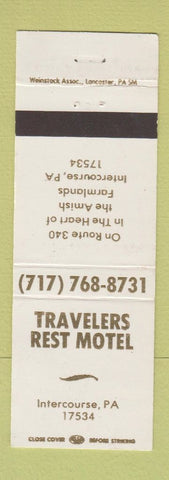 Matchbook Cover - Travelers Rest Motel Intercourse PA