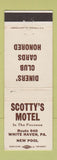 Matchbook Cover - Scotty's Motel White Haven PA