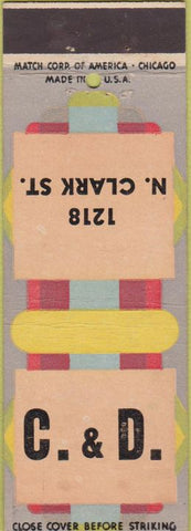 Matchbook Cover - C and D North Clark St Chicago iL