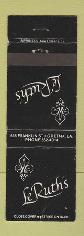 Matchbook Cover - Le Ruth's Gretna LA WORN