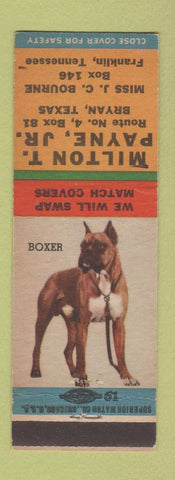 Matchbook Cover - Milton Payne Match collector Franklin TN Bryan TX