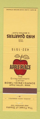 Matchbook Cover - Hind Quarters Apple Place Apple Valley MN