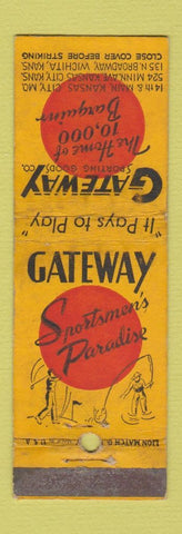 Matchbook Cover - Gateway Sporting Goods Wichita KS Kansas City MO WORN