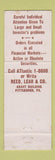 Matchbook Cover - Reed Lear Stocks Bonds Butler Meadville Pittsburgh PA WEAR