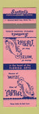 Matchbook Cover - Santini's Porpoise Training Marathon FL Flipper Dolphin TV