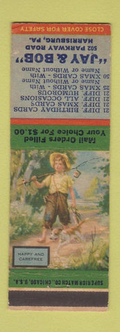 Matchbook Cover - Jay & Bob Greeting Cards Harrisburg PA
