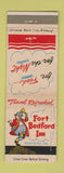 Matchbook Cover - Fort Bedford Inn Bedford PA WEAR