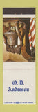 Matchbook Cover - OD Anderson Tours Bus Greenville PA