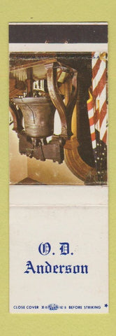 Matchbook Cover - OD Anderson Tours Bus Greenville PA