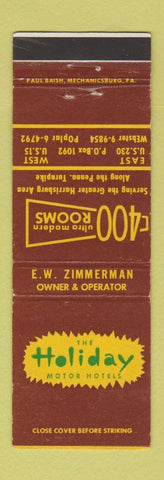 Matchbook Cover - Holiday Motor Hotels Harrisburg PA