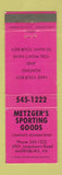 Matchbook Cover - Metzger's Sporting Goods Harrisburg PA