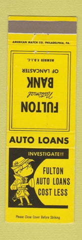 Matchbook Cover - Fulton National Bank Lancaster PA