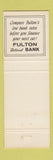 Matchbook Cover - Fulton National Bank Lancaster PA