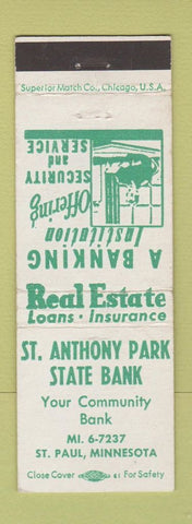 Matchbook Cover - St Anthony Park State Bank St Paul MN