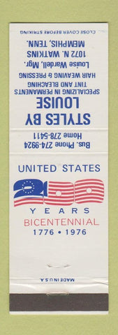 Matchbook Cover - Styles by Louise Salon Memphis TN 1976