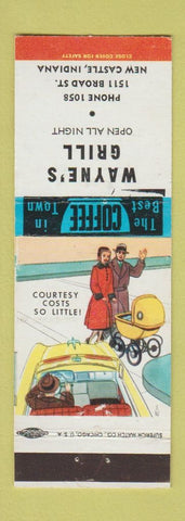 Matchbook Cover - Wayne's Grill New Castle IN