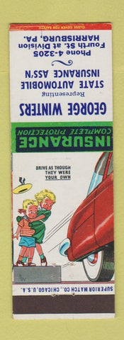 Matchbook Cover - George Winters Insurance Harrisburg PA