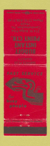 Matchbook Cover - Budget Instant Print Center Conshohocken PA