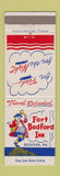 Matchbook Cover - Fort Bedford Inn PA