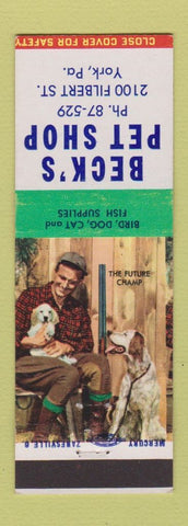 Matchbook Cover - Beck's Pet Shop York PA
