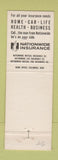 Matchbook Cover - Nationwide Insurance Larry Kapp Grove City PA