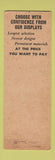 Matchbook Cover - John Mathias Monuments Hanover PA Westminster MD