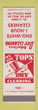 Matchbook Cover - Sno White Dry Cleaners New Castle PA