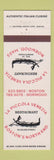 Matchbook Cover - La Piccola Venezia Boston's MA Italian Restaurant