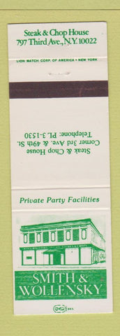 Matchbook Cover - Smith & Wollensky New York City