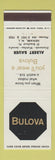 Matchbook Cover - Bulova Watches Albert Bauer Newark NJ