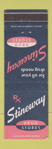 Matchbook Cover - Stineway Drug Stores