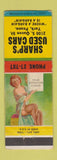 Matchbook Cover - Sharp's Used Cars York PA pinup WORN