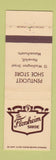 Matchbook Cover - Florsheim Shoes Pentucket Haverhill MA