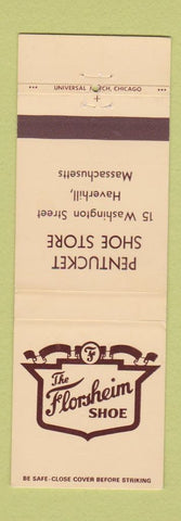 Matchbook Cover - Florsheim Shoes Pentucket Haverhill MA