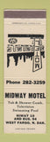 Matchbook Cover - Midway Motel West Fargo ND