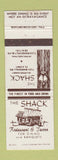Matchbook Cover - The Shack Restaurant Upper Darby PA Philadelphia