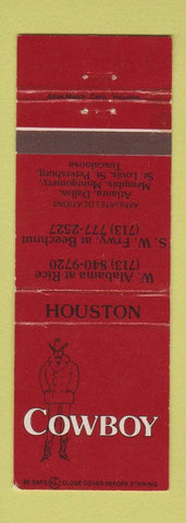 Matchbook Cover - Cowboy Houston TX Restaurant? WEAR