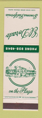 Matchbook Cover - El Dorado Sonoma CA