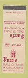 Matchbook Cover - Pucci's Hall of Fame Restaurant Torrance CA WEAR