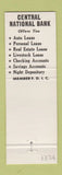 Matchbook Cover - Central National Bank Carthage MO