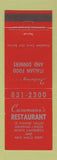 Matchbook Cover - Cusumano's Italian Restaurant Florissant MO