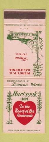 Matchbook Cover - Harsook Inn Piercy CA WEAR